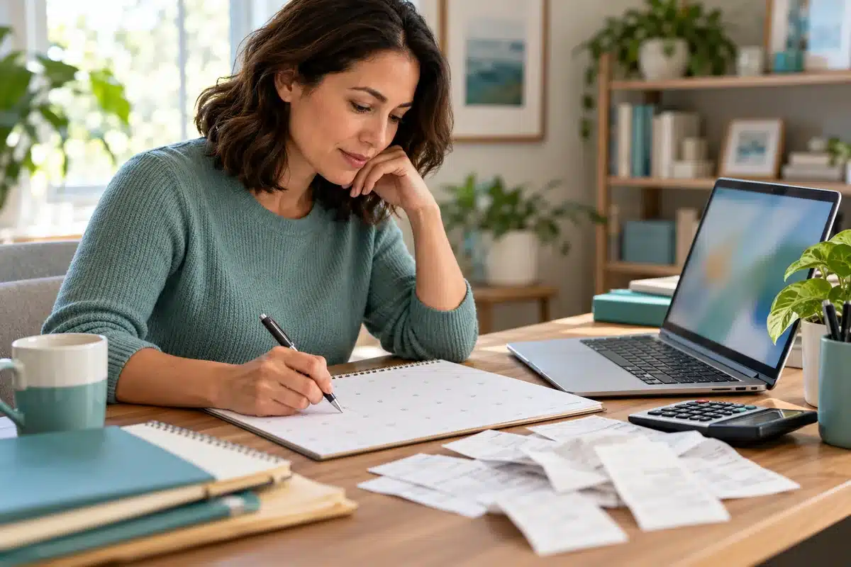 FSA Carryover vs. Grace Period: What Happens to Unused Money? Employee checking FSA carryover vs grace period deadlines and receipts